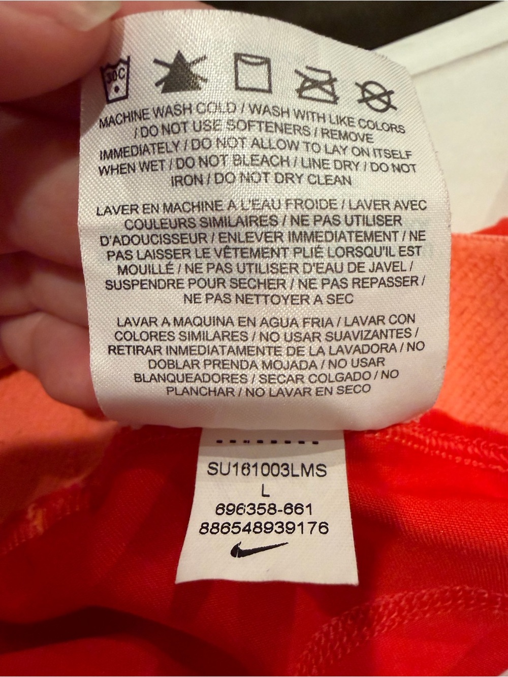 Nike Pro Dri-FIT Women’s Large Red Coral Compression Training Shorts - Picture 7 of 9
